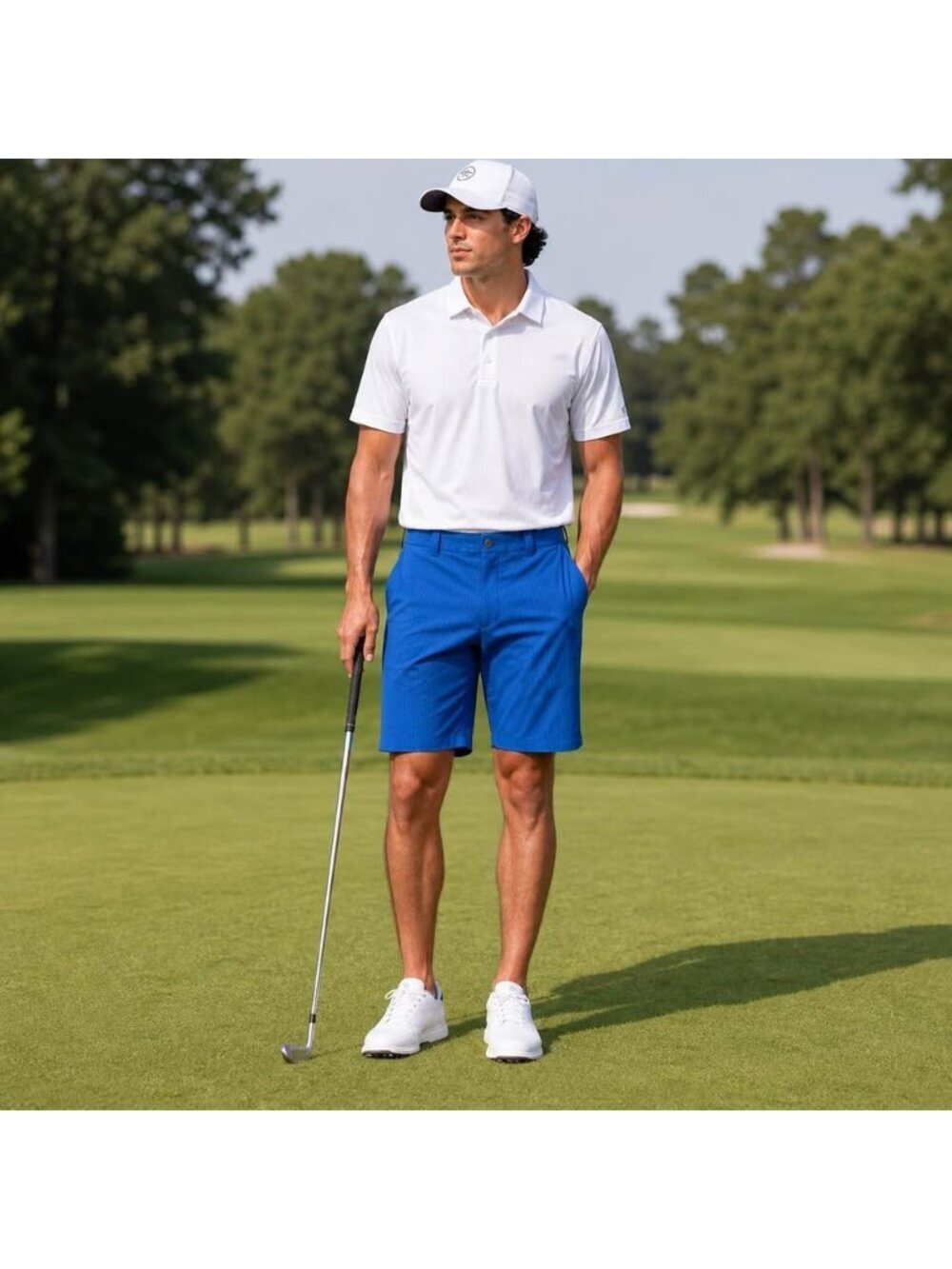 Under Armour Golf Shorts – Blue Pinstripe – Size 34